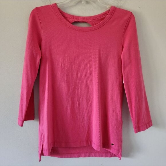 KATE SPADE | Long Sleeve Shirt Top Back With Bow Details Pink Sz SMALL - Picture 1 of 5